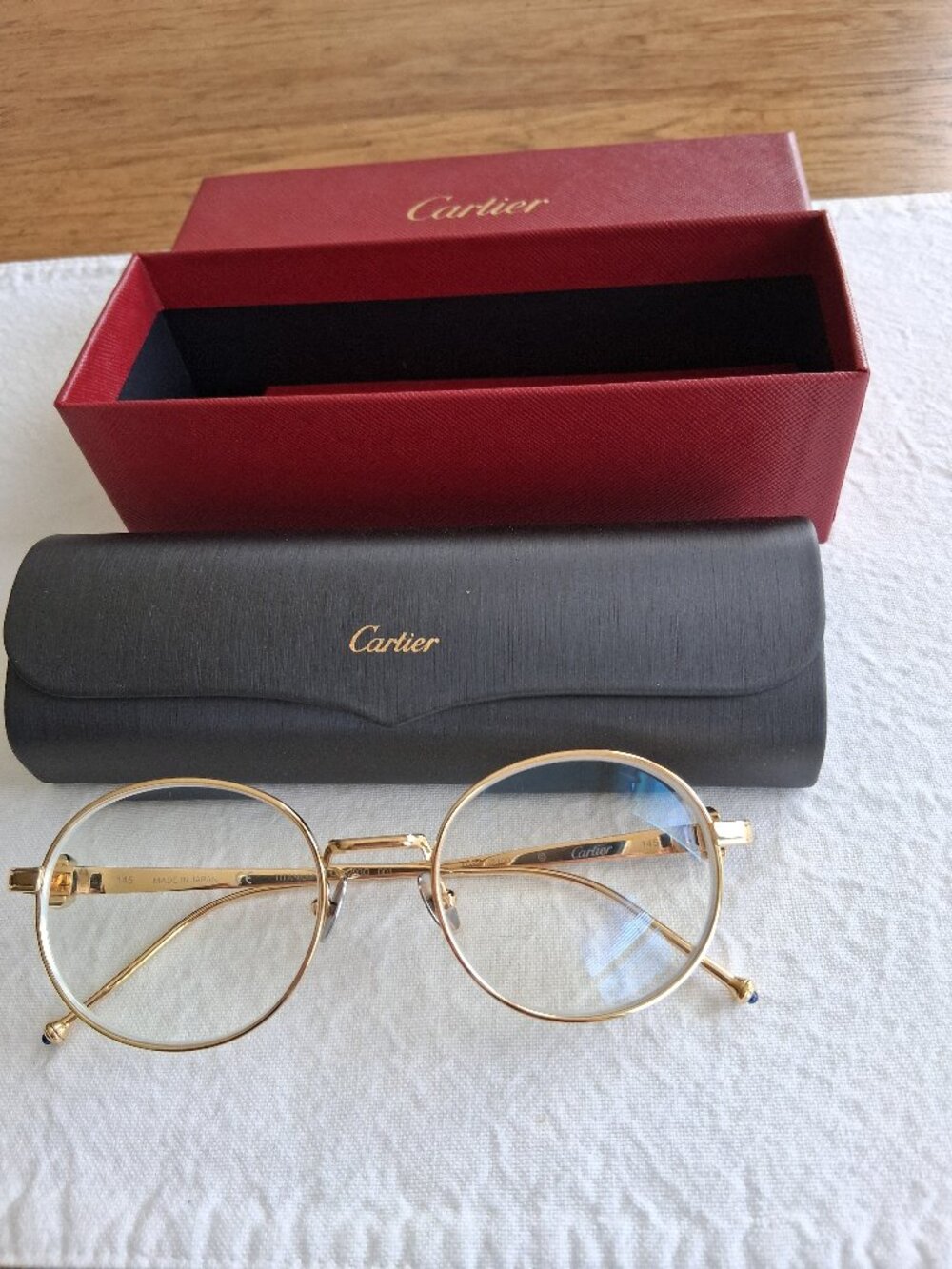 CARTIER New Eyeglasses Round Limited Edition Titanium CT0293O 001 51 20 145
